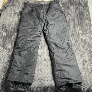 Outdoor Gear Ski Pants Men Size XL Black Gaiters Zip Pockets Nylon Snowboard